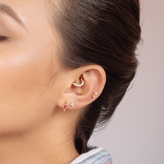 Ayo CZ Hoops (18K Gold Vermeil)
