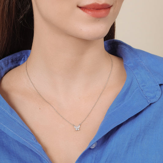 Tier CZ Necklace (925 Sterling Silver)