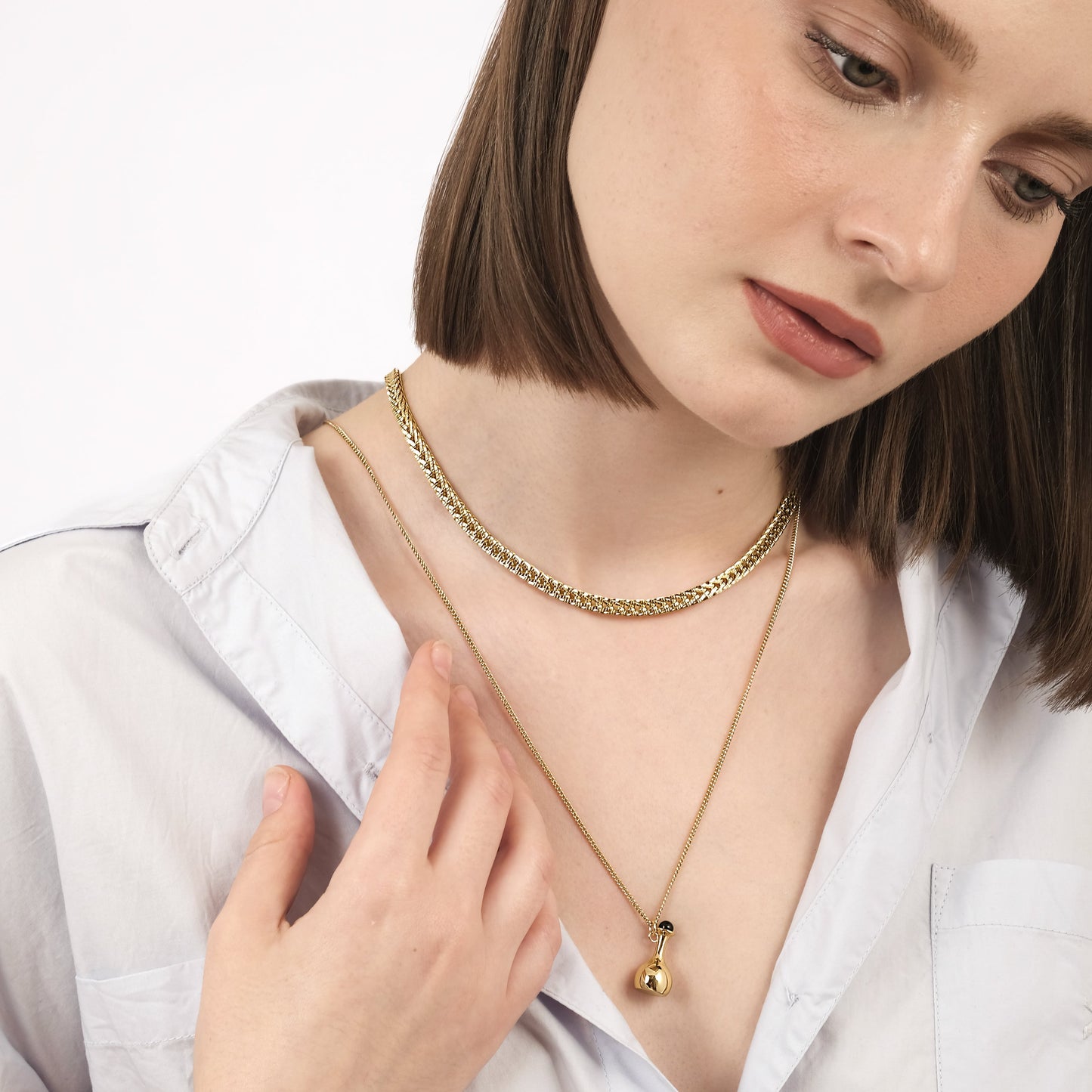 Foss Necklace (18K Gold Stainless Steel)