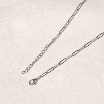 Gaspar Long Necklace (Silver Brass)