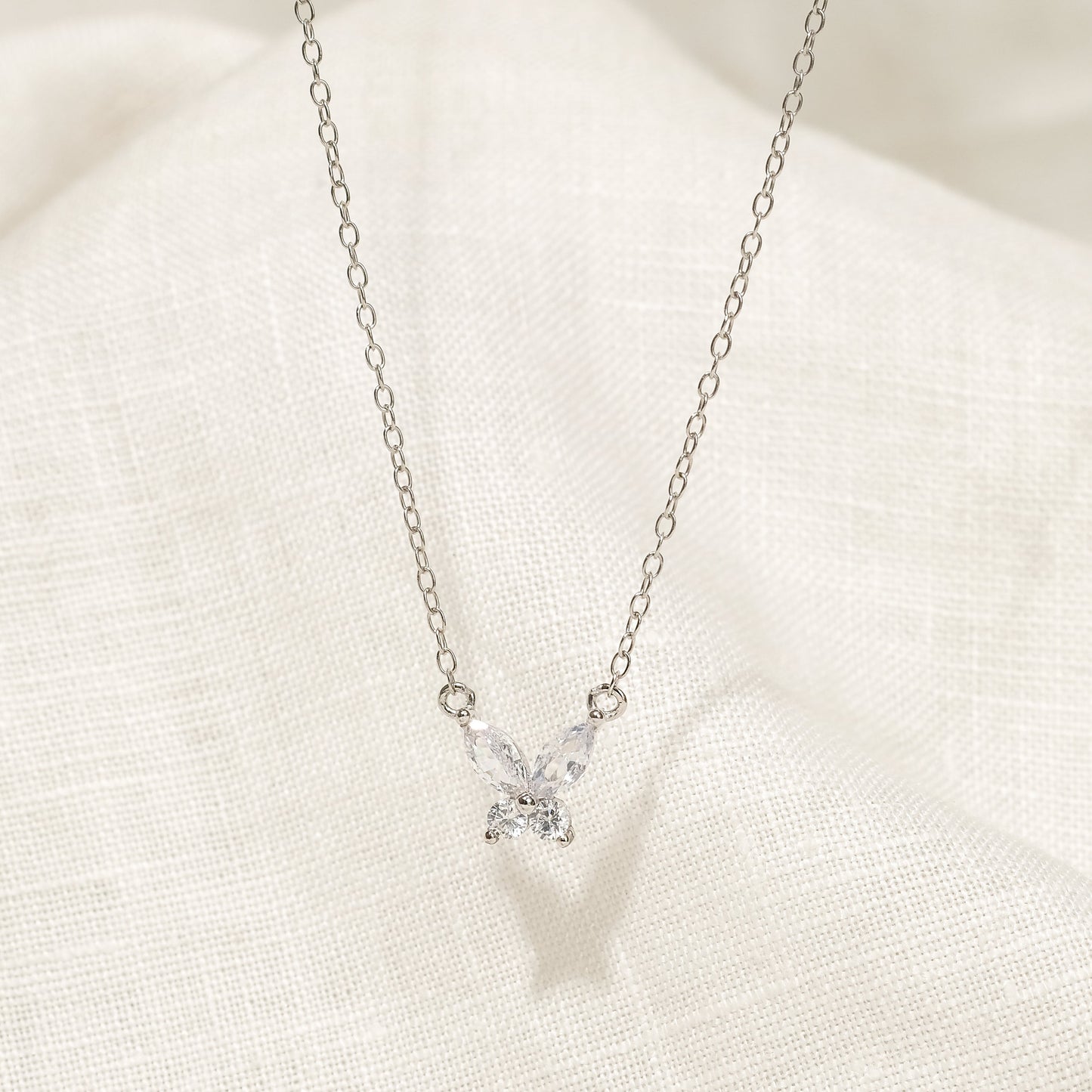 Tier CZ Necklace (925 Sterling Silver)