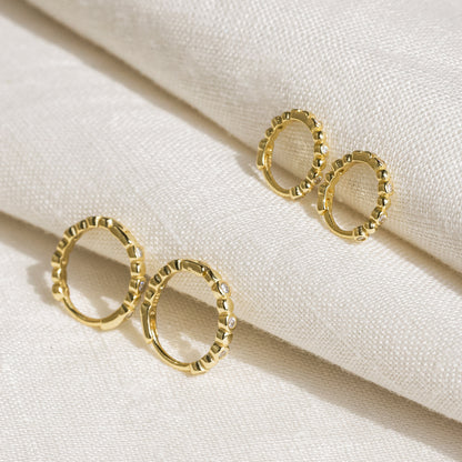Yani Tiny CZ Hoops (18K Gold Vermeil)