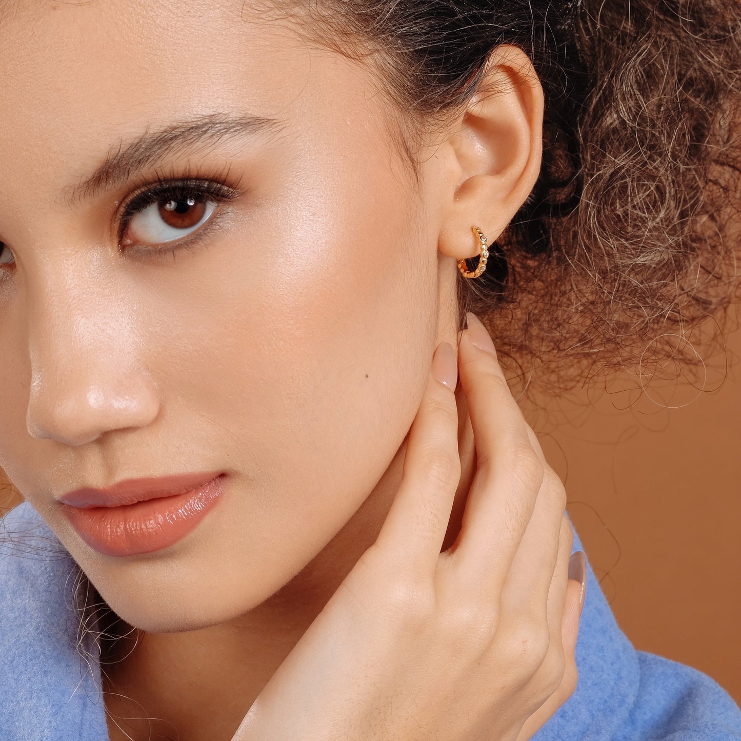Yani Tiny CZ Hoops (18K Gold Vermeil)